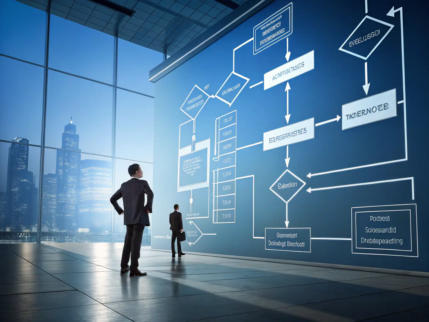 A flowchart illustrating the steps of a streamlined liquidation process, with arrows indicating the flow of information and tasks, highlighting Smarty Counsel's efficient approach.