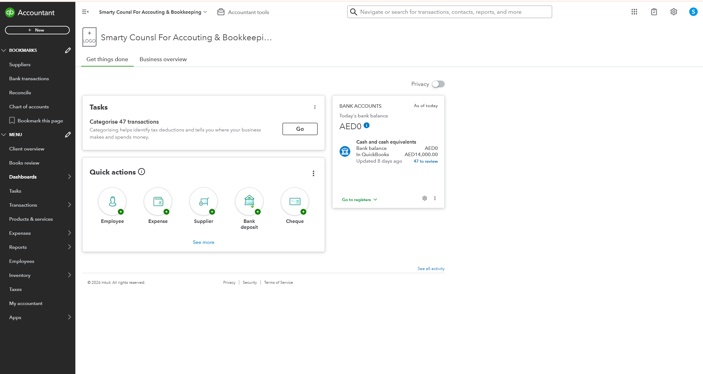 QuickBooks Online Ledger Subscription
